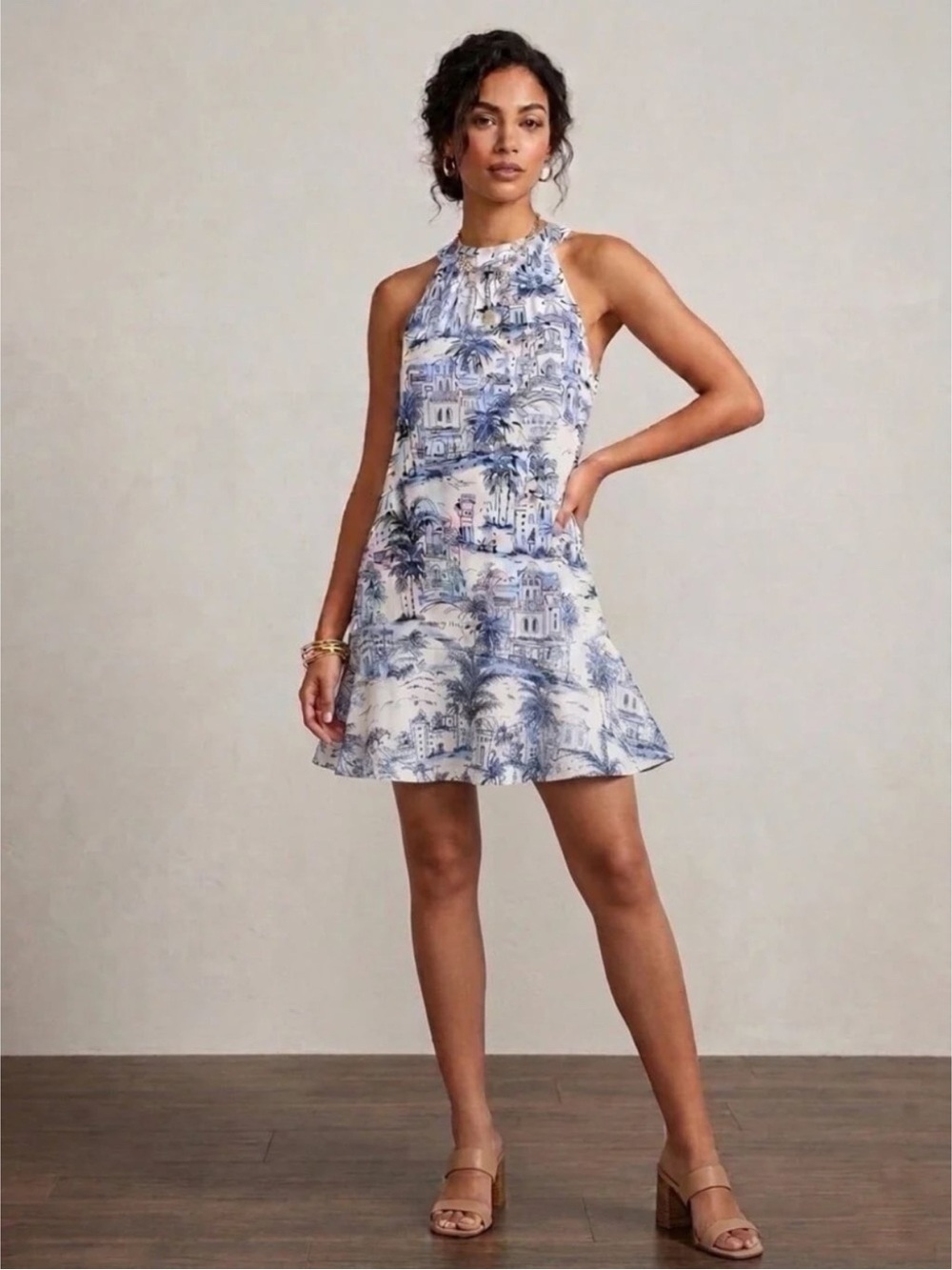 Calypso St Barth Toile De Juoy Halter Dress Small